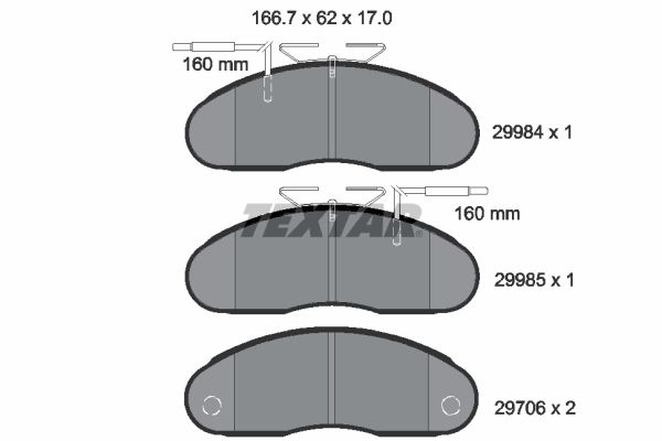 Brake Pad Set, disc brake   WVA:29984|mit integriertem Ver|2-5 munkanapos szállítás 13:30-ig rendelve 2024.12