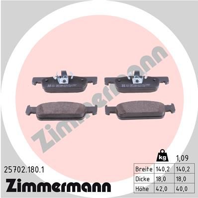 Brake Pad Set, disc brake  FORTWO FORFOUR 453 0.9/1.0 Vorderachse|WVA:25702|2-5 munkanapos szállítás 13:30-ig rendelve 2024.12