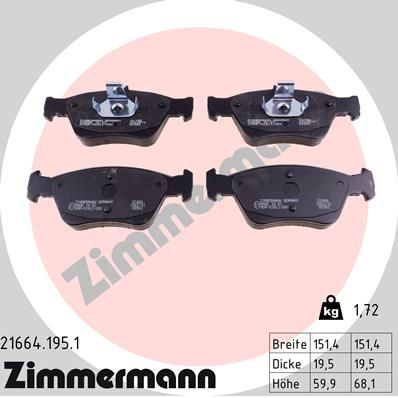 Brake Pad Set, disc brake  W/S210 200/230 250D 220CDI Vorderachse|WVA:21664|für Vers|2-5 munkanapos szállítás 13:30-ig rendelve 2024.12