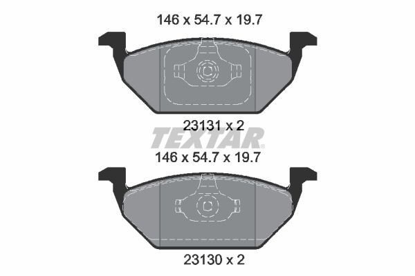 Brake Pad Set, disc brake  VW POLO AUDI A1 SEAT SKODA Vorderachse|WVA:23130|nicht fü|2-5 munkanapos szállítás 13:30-ig rendelve 2025.1