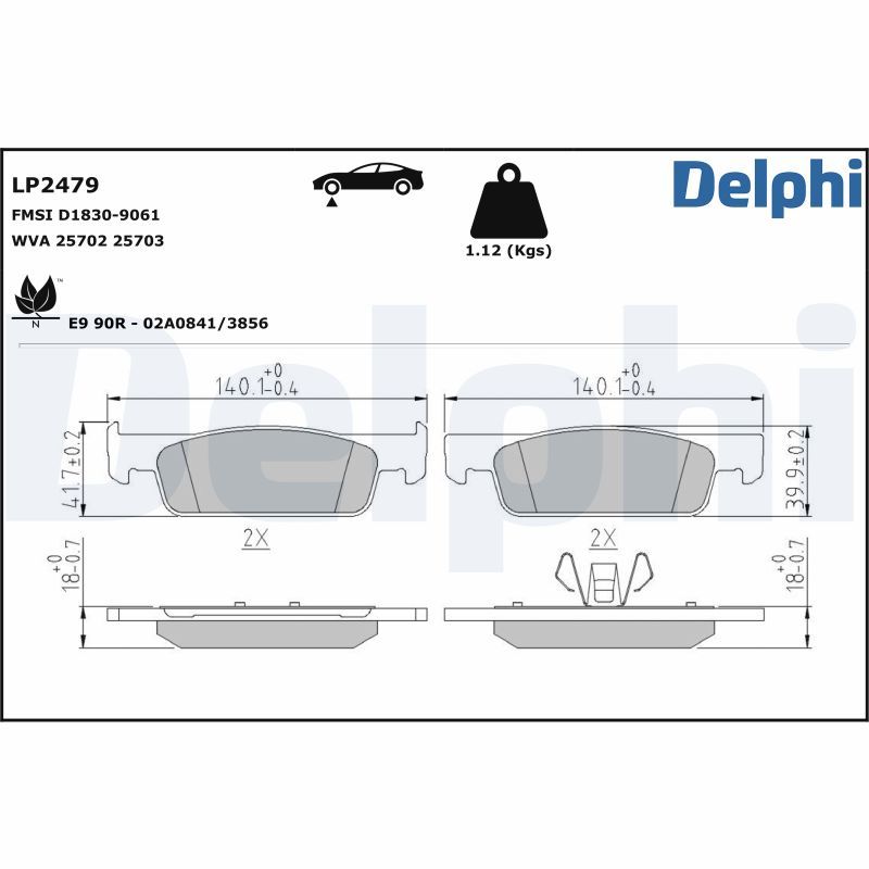 Brake Pad Set, disc brake  RENAULT CLIO IV TWINGO LOGAN Vorderachse|WVA:25702 25703|oh|2-5 munkanapos szállítás 13:30-ig rendelve 2025.1