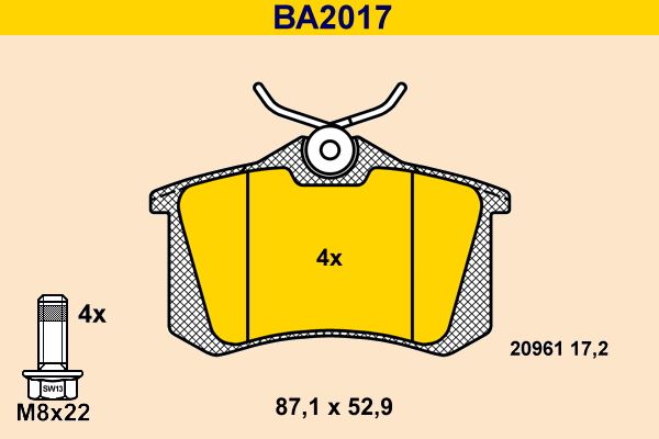 BARUM BELAGSATZ HA FUER VW|1 munkanapos beszerzés 2024.12