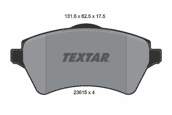 Brake Pad Set, disc brake   WVA:23615|nicht für Verschleiß|2-5 munkanapos szállítás 13:30-ig rendelve 2024.12