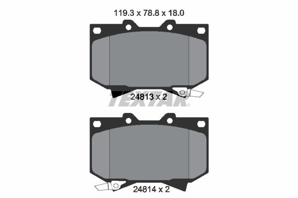 Brake Pad Set, disc brake   WVA:24813|mit akustischer Vers|2-5 munkanapos szállítás 13:30-ig rendelve 2024.12