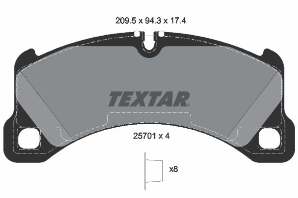 Brake Pad Set, disc brake  MACAN (95B) -18, PANAMERA 17- Vorderachse|WVA:25701|für Fahr|2-5 munkanapos szállítás 13:30-ig rendelve 2024.12