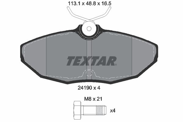 Brake Pad Set, disc brake   WVA:24190|nicht für Verschleiß|2-5 munkanapos szállítás 13:30-ig rendelve 2024.12