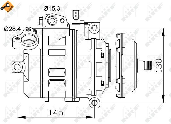 Compressor, air conditioning  T5 TOUAREG PHAETON mit PAG-Kompressoröl, mit Dich|2-5 munkanapos szállítás 13:30-ig rendelve 2024.12