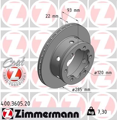 Brake Disc  SPRINTER 01.95-05.06 Hinterachse|AußenO-285mm|2-5 munkanapos szállítás 13:30-ig rendelve 2025.1