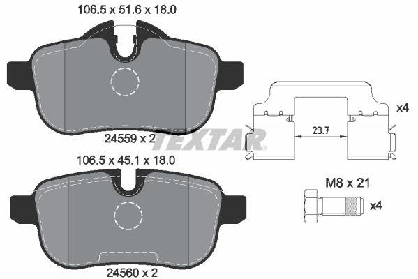 Brake Pad Set, disc brake  Z4 E89 WVA:24559|mit Zubehör|für Vers|2-5 munkanapos szállítás 13:30-ig rendelve 2024.12