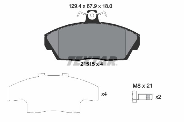 Brake Pad Set, disc brake   WVA:21515|mit Zubehör|nicht fü|2-5 munkanapos szállítás 13:30-ig rendelve 2024.12