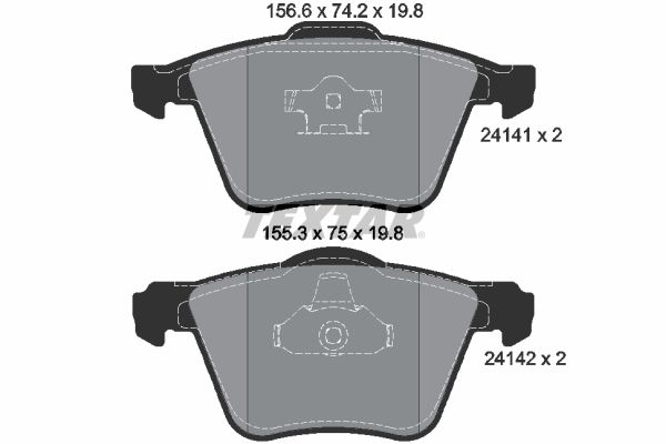 Brake Pad Set, disc brake   WVA:24141|nicht für Verschleiß|2-5 munkanapos szállítás 13:30-ig rendelve 2024.12