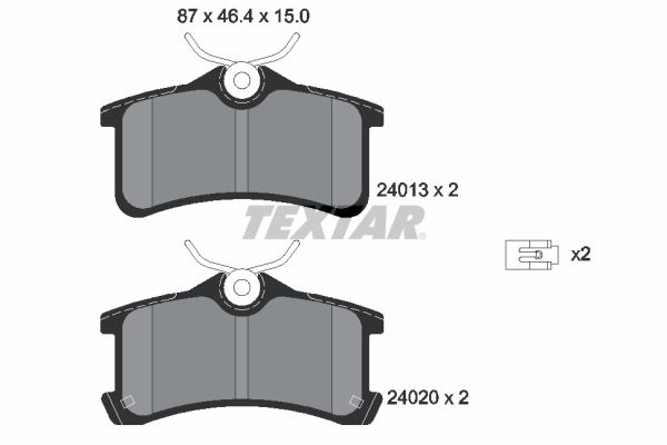 Brake Pad Set, disc brake   WVA:24013|mit Zubehör|inkl. Ve|2-5 munkanapos szállítás 13:30-ig rendelve 2024.12