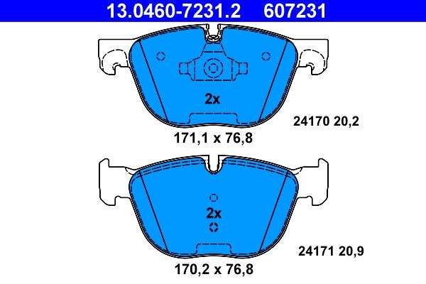 Brake Pad Set, disc brake   Vorderachse|WVA:24170|für Vers|2-5 munkanapos szállítás 13:30-ig rendelve 2025.1