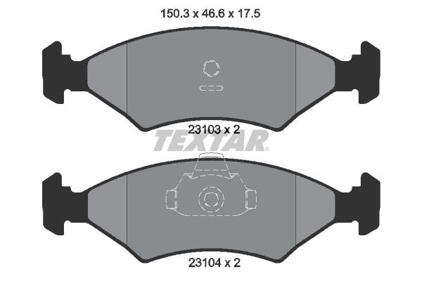 Brake Pad Set, disc brake   WVA:23103|nicht für Verschleiß|2-5 munkanapos szállítás 13:30-ig rendelve 2024.12