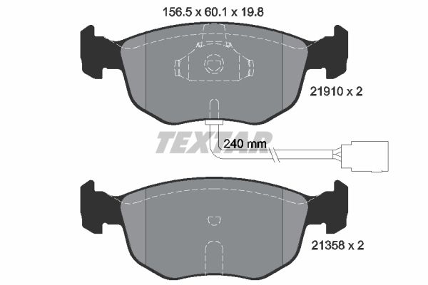 Brake Pad Set, disc brake   WVA:21910|mit integriertem Ver|2-5 munkanapos szállítás 13:30-ig rendelve 2024.12