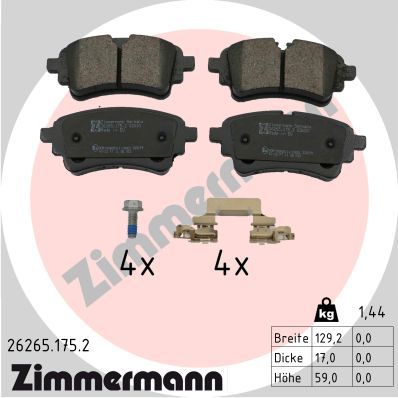 Brake Pad Set, disc brake   Hinterachse|WVA:26265|Foto ent|2-5 munkanapos szállítás 13:30-ig rendelve 2025.1