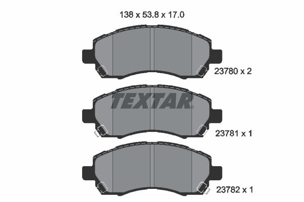 Brake Pad Set, disc brake   WVA:23780|mit akustischer Vers|2-5 munkanapos szállítás 13:30-ig rendelve 2024.12