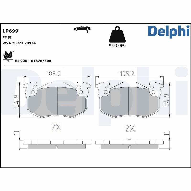 DELPHI ALKATRÉSZ|Csak távoli készlet esetén szállítjuk, 2 m.napos szállítás 2023.10.17