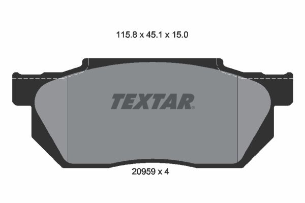 Brake Pad Set, disc brake   WVA:20959|nicht für Verschleiß|2-5 munkanapos szállítás 13:30-ig rendelve 2025.1