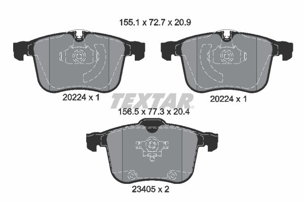 Brake Pad Set, disc brake   WVA:20224|für Verschleißwarnan|2-5 munkanapos szállítás 13:30-ig rendelve 2024.12