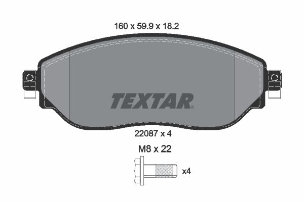 Textar fékbetét készlet, tárcsafék|2023.10.25