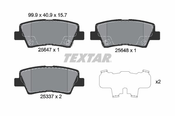 Brake Pad Set, disc brake   WVA:25647|mit Zubehör|mit akus|2-5 munkanapos szállítás 13:30-ig rendelve 2024.12