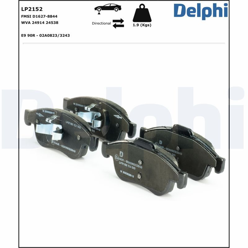 Brake Pad Set, disc brake  RENAULT MEGANE KANGOO DUSTER Vorderachse|WVA:24914, 24914 2|2-5 munkanapos szállítás 13:30-ig rendelve 2024.12