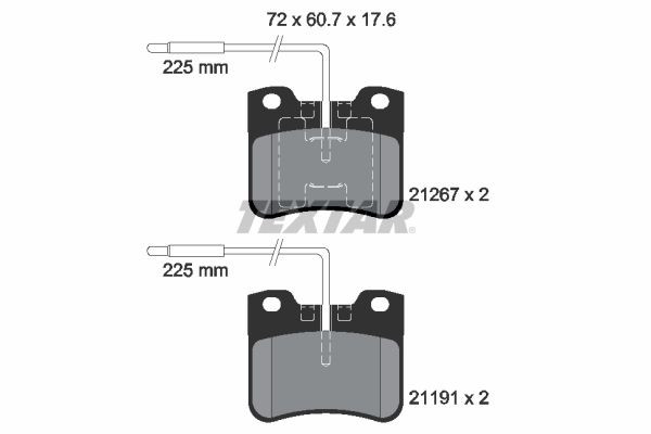 Brake Pad Set, disc brake   WVA:21267|mit integriertem Ver|2-5 munkanapos szállítás 13:30-ig rendelve 2024.12