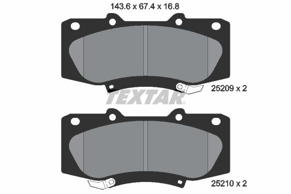 Brake Pad Set, disc brake   WVA:25209|mit akustischer Vers|2-5 munkanapos szállítás 13:30-ig rendelve 2024.12