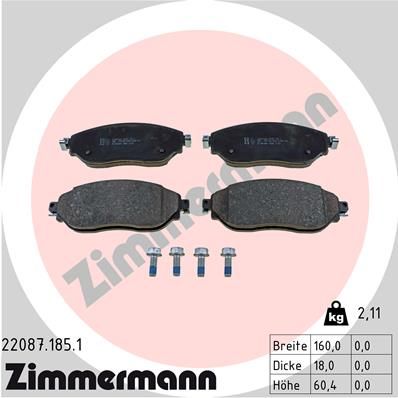 Brake Pad Set, disc brake  OPEL VIVARO RENAULT TRAFIC WVA:22087|Foto entspricht Lief|2-5 munkanapos szállítás 13:30-ig rendelve 2025.1