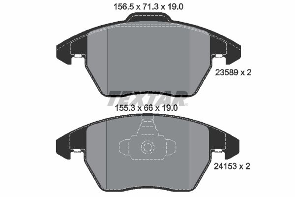 Brake Pad Set, disc brake   WVA:23589|nicht für Verschleiß|2-5 munkanapos szállítás 13:30-ig rendelve 2024.12