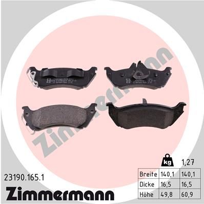 Brake Pad Set, disc brake  W163 ML230/320 ML270CDI Hinterachse|WVA:23190|für Vers|2-5 munkanapos szállítás 13:30-ig rendelve 2025.1