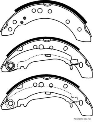 Brake Shoe Set   38|O-203,2mm|2-5 munkanapos szállítás 13:30-ig rendelve 2024.12