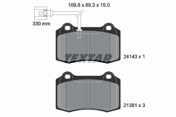 Brake Pad Set, disc brake   WVA:24143|mit integriertem Ver|2-5 munkanapos szállítás 13:30-ig rendelve 2024.12