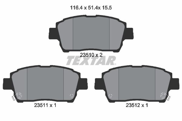 Brake Pad Set, disc brake   WVA:23510|mit akustischer Vers|2-5 munkanapos szállítás 13:30-ig rendelve 2024.12