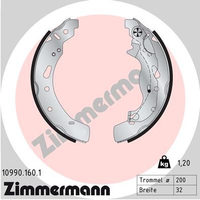 Brake Shoe Set   32mm|mit Hebel, Foto entsprich|2-5 munkanapos szállítás 13:30-ig rendelve 2024.12