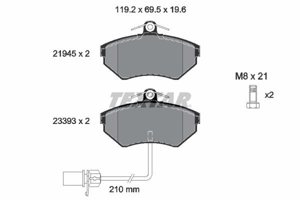 Brake Pad Set, disc brake   WVA:21945|mit integriertem Ver|2-5 munkanapos szállítás 13:30-ig rendelve 2024.12