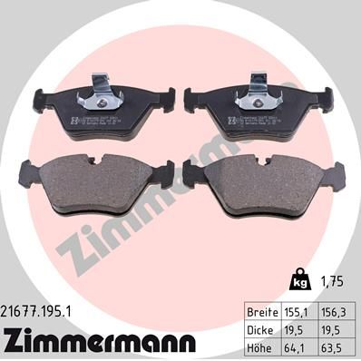 Brake Pad Set, disc brake  5ER E39 TOURING 520I 525I 525D WVA:21677|Foto entspricht Lief|2-5 munkanapos szállítás 13:30-ig rendelve 2024.12