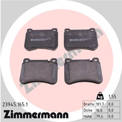 Brake Pad Set, disc brake  W/S203 180-320 200CDI-320CDI Vorderachse|WVA:23945|für Vers|2-5 munkanapos szállítás 13:30-ig rendelve 2025.1