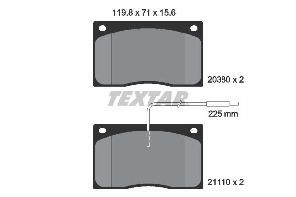 Brake Pad Set, disc brake   WVA:20380|mit integriertem Ver|2-5 munkanapos szállítás 13:30-ig rendelve 2024.12