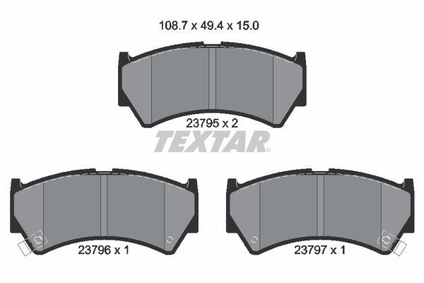 Brake Pad Set, disc brake   WVA:23795|mit akustischer Vers|2-5 munkanapos szállítás 13:30-ig rendelve 2024.12