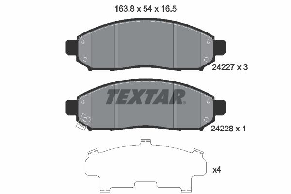 Brake Pad Set, disc brake   WVA:24227|mit akustischer Vers|2-5 munkanapos szállítás 13:30-ig rendelve 2025.1