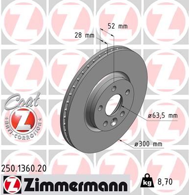 Brake Disc  S80 V70 Vorderachse|AußenO-300mm|2-5 munkanapos szállítás 13:30-ig rendelve 2024.12