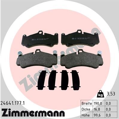 Brake Pad Set, disc brake  911 (997) 3.8/4.0 GT3/RS 10- Vorderachse|WVA:24641|Foto ent|2-5 munkanapos szállítás 13:30-ig rendelve 2024.12