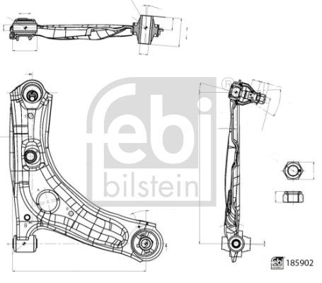 Control/Trailing Arm, wheel suspension   Vorderachse rechts, unten, auß|2-5 munkanapos szállítás 13:30-ig rendelve 2024.12