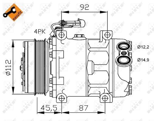 Compressor, air conditioning  BOXER JUMPER DUCATO O-112mm|mit PAG-Kompressoröl,|2-5 munkanapos szállítás 13:30-ig rendelve 2024.12