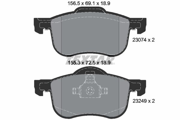 Brake Pad Set, disc brake   WVA:23074|nicht für Verschleiß|2-5 munkanapos szállítás 13:30-ig rendelve 2024.12