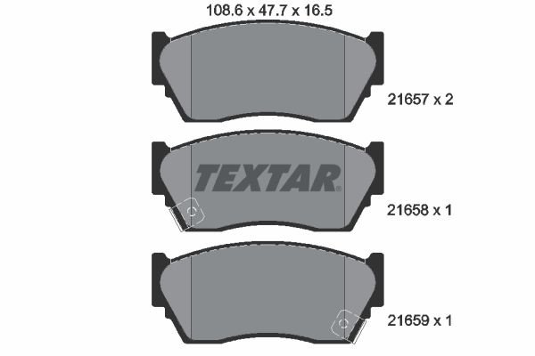 Brake Pad Set, disc brake   WVA:21657|mit akustischer Vers|2-5 munkanapos szállítás 13:30-ig rendelve 2024.12