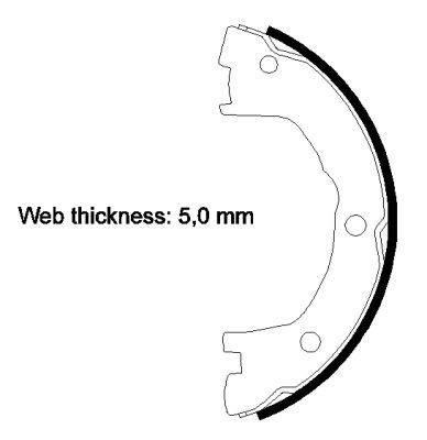 Brake Shoe Set, parking brake   42mm|ohne Zubehör|ohne Handbre|2-5 munkanapos szállítás 13:30-ig rendelve 2024.12