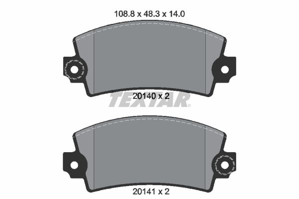 Brake Pad Set, disc brake   WVA:20140|für Verschleißwarnan|2-5 munkanapos szállítás 13:30-ig rendelve 2024.12